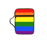 EdWal Borsa cosmetica con stampa arcobaleno della Bibbia con manico robusto borsa per il lavaggio del tablet piccola borsa degli attrezzi per libri