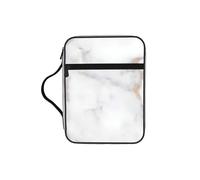 EdWal Borsa cosmetica con stampa in marmo bianco oro rosa con manico robusto borsa per il lavaggio borsa per tablet piccola borsa per attrezzi per libri