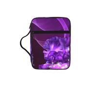 EdWal Borsa cosmetica viola con stampa di farfalle e bibbia con manico robusto borsa per il lavaggio del tablet piccola borsa degli attrezzi per libri