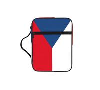EdWal Borsa per cosmetici con stampa della bandiera della Repubblica Ceca con manico robusto borsa per il lavaggio del tablet piccola borsa degli attrezzi per libri