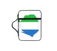 EdWal Borsa per cosmetici con stampa della mappa della Sierra Leone con robusta maniglia per il lavaggio del tablet, piccola borsa per attrezzi per libri