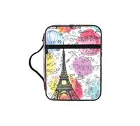 EdWal Borsa per cosmetici con stampa della Torre Eiffel francese di Parigi, con manico robusto, borsa per il lavaggio del tablet, piccola borsa per attrezzi per libri