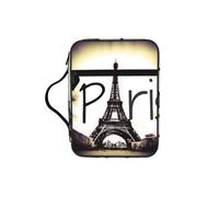 EdWal Borsa per cosmetici con stampa della Torre Eiffel Love Paris Bibbia con manico robusto borsa per il lavaggio del tablet piccola borsa degli attrezzi per libri