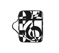 EdWal Borsa per cosmetici con stampa di chiavi di musica a tema musicale, con manico robusto, borsa per tablet, piccola borsa per attrezzi per libri