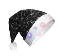 EdWal Cappello natalizio con stampa astratta di chimica e scienza, con luci a LED, cappello invernale unisex da Babbo Natale