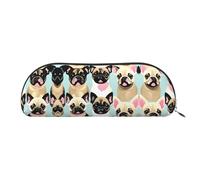 EdWal Carino Chihuahua Pug Stampa Trucco Astuccio Astuccio Astuccio Elegante Matita per Donne Da Viaggio Trousse, argento, taglia unica, Beauty case