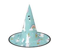 EdWal Carino Llama Stampa Halloween Strega Cappello Costume Accessorio Donne Cappelli Per Halloween Partito Cosplay Per La Casa, Cortile,