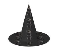 EdWal Carino Nero Pug Dog-Standard-Scale-2_00x Stampa Halloween Strega Cappello Costume Accessorio Donna Cappelli Per Halloween Festa Cosplay Per Casa, Cortile,