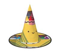 EdWal Carino Pastelli Scatola Stampa Halloween Cappello Strega Costume Accessorio Donne Cappelli Per Halloween Partito Cosplay Per La Casa, Cortile,