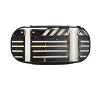 EdWal Classico film Clapboard stampa nera grande capacità matita astuccio grande astuccio cancelleria penna borsa ufficio college scuola, Nero , Taglia unica, Organizer per borse