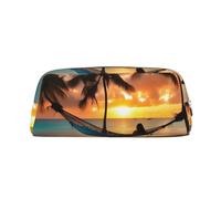 EdWal Coconut Beach Sunset amaca stampa matita astuccio grande astuccio cancelleria penna borsa ufficio college scuola trucco borsa, Argento, One Size, Beauty case