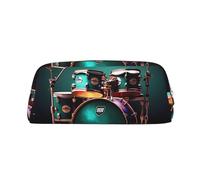 EdWal Cool Drum Set Stampa Matita Astuccio Grande Astuccio Cancelleria Penna Bag Ufficio College Scuola Trucco Bag, Oro, One Size, Beauty case