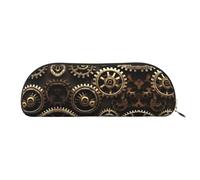 EdWal Cool Steampunk Gears Print Makeup Bag Pencil Case, Pencil Box, Elegante astuccio per le donne, borsa cosmetica da viaggio, Oro, One Size, Beauty case
