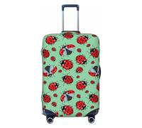 EdWal Copertura protettiva per valigie da viaggio, motivo: coccinelle rosse su sfondo blu, lavabile, antigraffio, Nero , XL