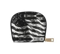 EdWal Custodia per carte di credito unisex con stampa mimetica bandiera americana per uomini e donne, porta carte di credito in pelle, sottile biglietto da visita, bianco, Taglia unica