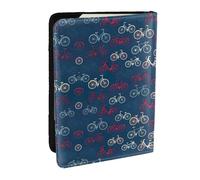 EdWal Custodia per passaporto per bicicletta, con porta carte di credito, in pelle, per donne, uomini, famiglia, viaggi, Nero , Taglia unica