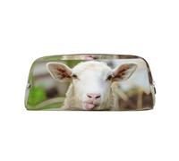 EdWal Divertente astuccio per matite con stampa di pecore birichine e lingua, grande astuccio per cancelleria, per ufficio, università, scuola, trucco, Argento, One Size, Beauty case