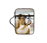 EdWal Divertente borsa per cosmetici con stampa di bulldog inglese con manico robusto borsa per il lavaggio del tablet piccola borsa degli attrezzi per libri