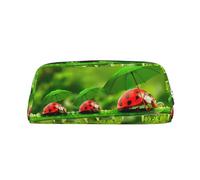 EdWal Divertente coccinella che tiene ombrelli stampa matita astuccio grande astuccio cancelleria penna borsa ufficio college scuola trucco borsa, Argento, Taglia unica, Beauty case