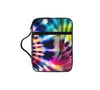 EdWal Exotic Tribe Tie Dye Style Print Bible Case Cosmetic Bag con manico robusto Wash Bag Tablet Sleeve Small Tool Bag per libri
