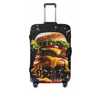 EdWal Fast Food Stampa Valigie Copertura Protettiva Bagagli Da Viaggio Copertura Bagagli Lavabile Anti-Graffio, Nero , L