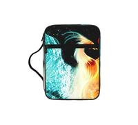 EdWal Fire and Water Phoenix Print Bible Case Cosmetic Bag con manico robusto Wash Bag Tablet Sleeve Piccola Borsa per attrezzi per libri