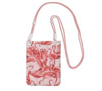 EdWal Flamingo1 - Borsa a tracolla da donna, mini portamonete per telefono, grazioso portafoglio per telefono, regalo per escursioni e viaggi, rosa, Taglia unica