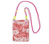 EdWal Flamingo1 - Borsa a tracolla da donna, mini portamonete per telefono, grazioso portafoglio per telefono, regalo per escursioni e viaggi, Fucsia, Taglia unica