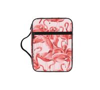 EdWal Flamingo1 - Borsa per cosmetici, con manico robusto, con stampa biblica, borsa per tablet, piccola borsa per attrezzi per libri