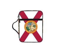 EdWal Florida Flag Print Bible Case Cosmetic Bag con manico robusto Wash Bag Tablet Sleeve Small Tool Bag per libri