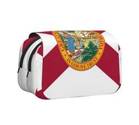 EdWal Florida Flag Print Pencil Case Canvas Pen Pencil Pouch Grande Capacità Organizzatore Multifunzionale Matita Bag