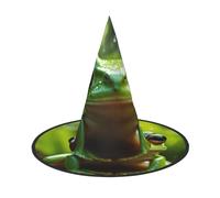 EdWal Frog And Rain Stampa Halloween Strega Cappello Costume Accessorio Donne Cappelli Per Halloween Partito Cosplay Per La Casa, Cortile,