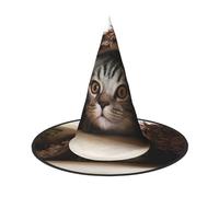 EdWal Gatto Sotto Coperta Stampa Halloween Strega Cappello Costume Accessorio Donne Cappelli Per Halloween Partito Cosplay Per La Casa, Cortile,