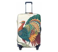 EdWal Giorno del Ringraziamento Turchia Stampa Valigie Copertura Protettiva Bagagli Da Viaggio Copertura Bagagli Lavabile Anti-Graffio, Nero , L