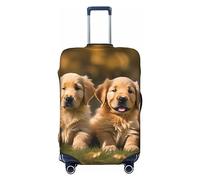 EdWal Golden Retriever Cani Cuccioli Animali Stampa Valigie Copertura Protettiva Bagagli Da Viaggio Copertura Bagagli Lavabile Anti-Graffio, Nero , L