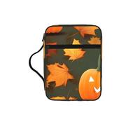 EdWal Happy Thanksgiving Day Pumpkin Print Bible Case Cosmetic Bag con manico robusto Borsa per il lavaggio Tablet Sleeve Piccola Borsa degli attrezzi per libri