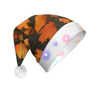 EdWal Happy Thanksgiving Day Pumpkin Print Led Christmas Beanie Light Up Cappelli di Natale, cappelli lavorati a maglia con luci a LED, cappello invernale unisex di Babbo Natale