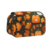 EdWal Happy Thanksgiving Day Pumpkin Print Pencil Case Canvas Pen Pencil Pouch Large Capacity Organizer Multifunzionale Pencil Bag