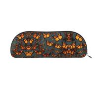 EdWal Heaps of Orange Monarch Butterflies - Astuccio per matite, matite, elegante astuccio per donne, trousse da viaggio per cosmetici, Argento, Taglia unica, Beauty case