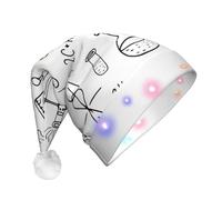 EdWal Il berretto di Natale ha condotto la stampa di chimica che accende i cappelli di Natale, cappelli lavorati a maglia con le luci principali, cappello di Babbo Natale invernale unisex