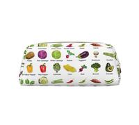 EdWal Introduzione di Varie Verdure Stampa Matita Caso Grande Matita Sacchetto di Cancelleria Penna Bag Ufficio College Scuola Trucco, Oro, Taglia unica, Beauty case