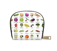 EdWal Introduzione di Varie Verdure Stampa Titolare di Carta di Credito Unisex Cassa per Uomini e Donne Titolare di Carta di Cuoio, Slim Biglietto da Visita, bianco, Taglia unica