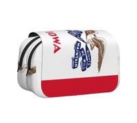 EdWal Iowa State Flag Print Pencil Case Canvas Pen Pencil Pouch Grande Capacità Organizzatore Multifunzionale Matita Bag