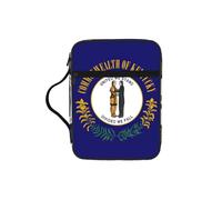 EdWal Kentucky State Flag Print Bible Case Cosmetic Bag con manico robusto Wash Bag Tablet Sleeve Small Tool Bag per libri