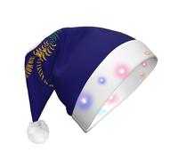 EdWal Kentucky State Flag Print Led Christmas Beanie Light Up Cappelli di Natale, cappelli lavorati a maglia con luci LED, cappello invernale unisex di Babbo Natale