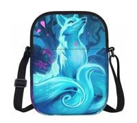 Edwal Magia Blu Fox Stampa Piccola Borsa A Tracolla Per Le Donne Impermeabile Del Telefono Borsa Con Cinghia Regolabile Per Il Lavoro Di Viaggio