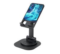 EdWal Magic Blue Fox Print - Supporto per telefono cellulare, regolabile, pieghevole, girevole a 360°, per scrivania, accessori da viaggio