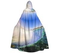 EdWal Mantello con cappuccio con stampa delle cascate del Niagara, mantello per adulti, resistente, per cosplay, Halloween, feste in costume da strega