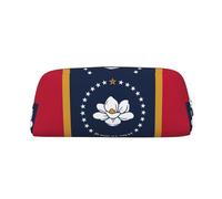 EdWal Mississippi State Flag Print Pencil Case Large Pencil Pouch Stationery Pen Bag Office College School Makeup Bag, Argento, Taglia unica, Beauty case