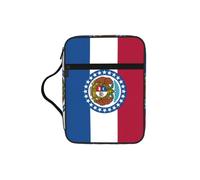 EdWal Missouri State Flag Print Bible Case Cosmetic Bag con manico robusto Wash Bag Tablet Sleeve Small Tool Bag per libri